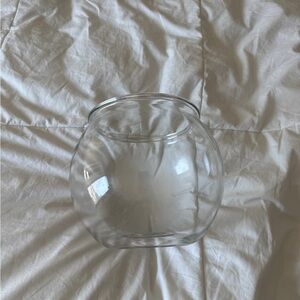 1 Gallon Clear Glass Fish Bowl - 8" Round Bubble Bowl Vase for Centerpieces etc